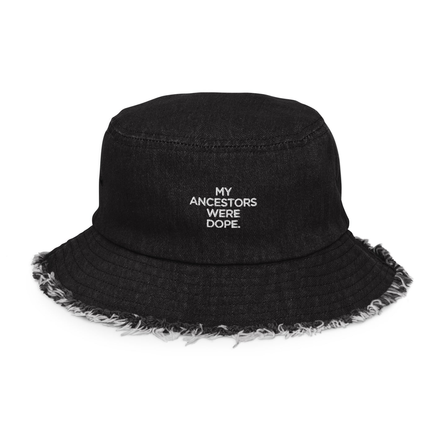 Ancestors Denim Distressed Bucket Hat