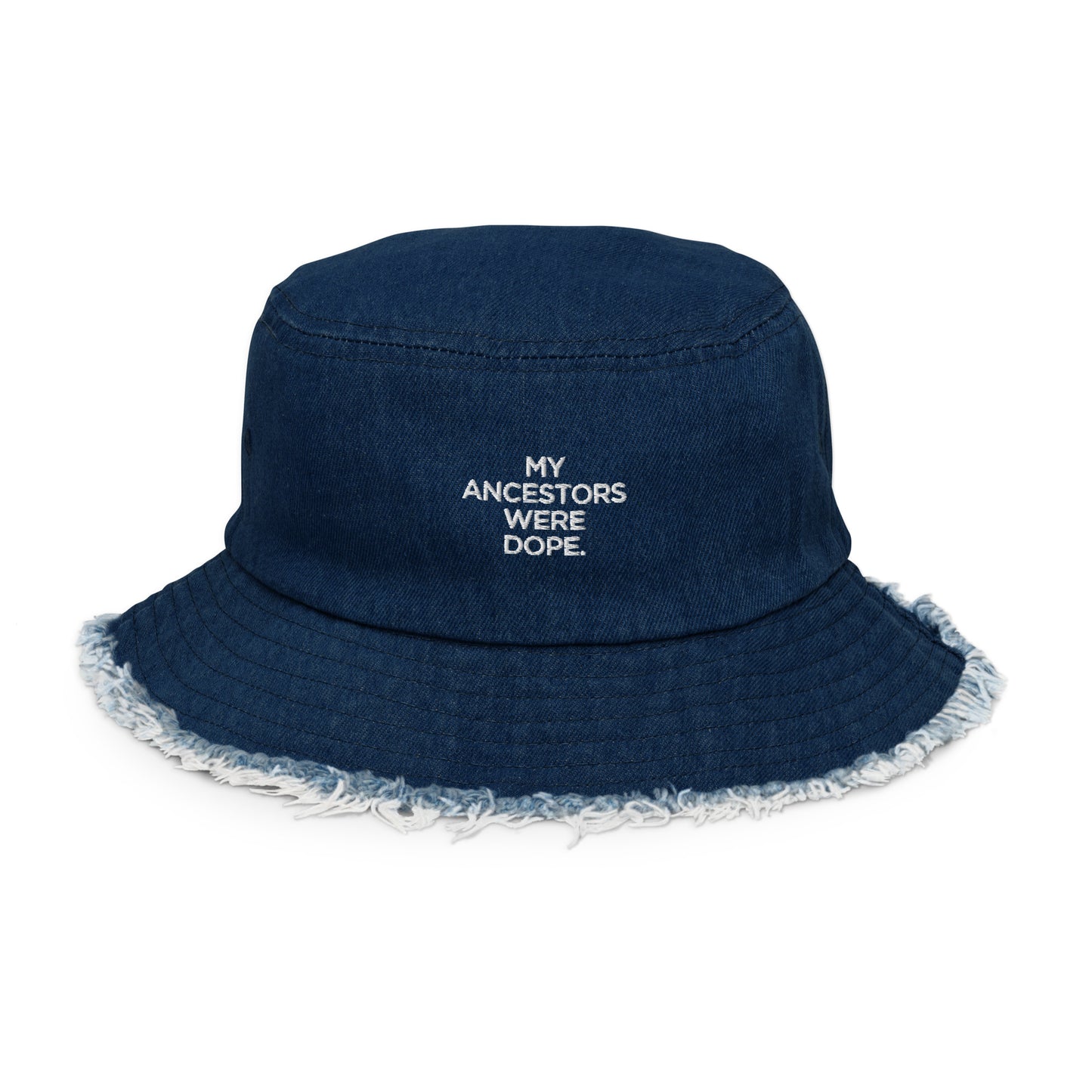 Ancestors Denim Distressed Bucket Hat