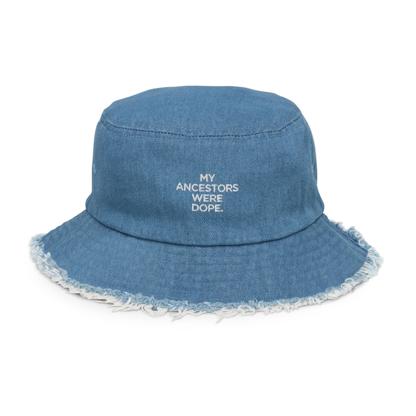 Ancestors Denim Distressed Bucket Hat